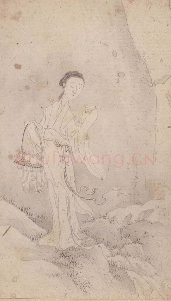 黄般若《十八美人图册页》书画作品
