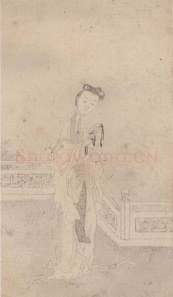 黄般若《十八美人图册页》书画作品