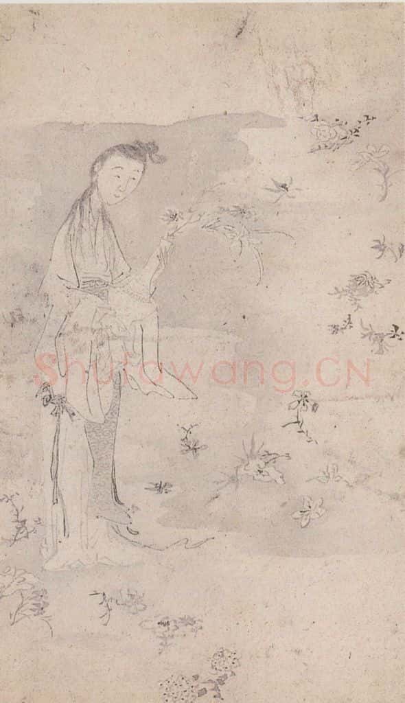  黄般若《十八美人图册页》书画作品