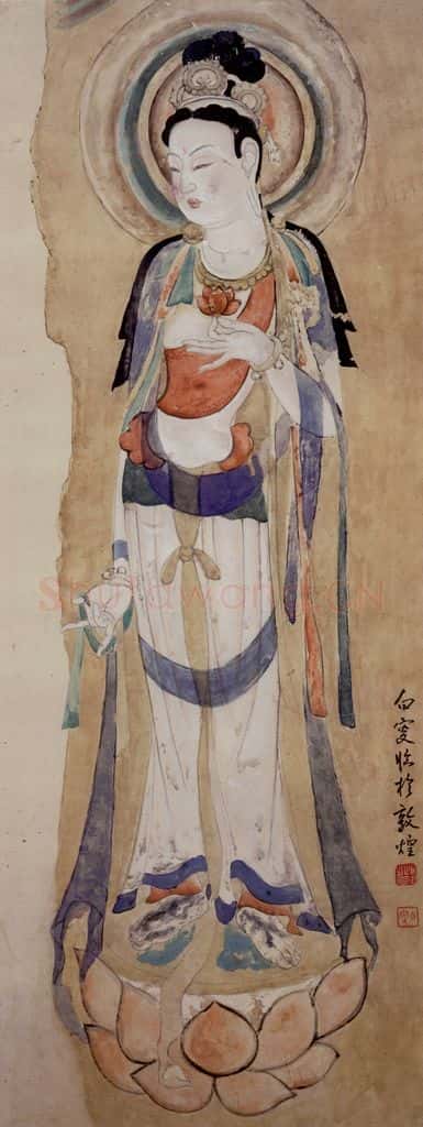 邓白《临敦煌壁画图轴》书画作品