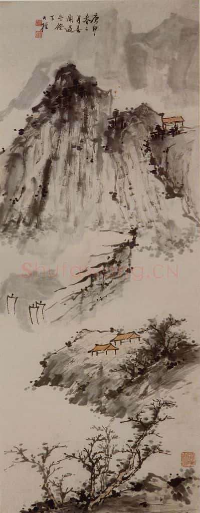  张大经《山水图轴》书画作品