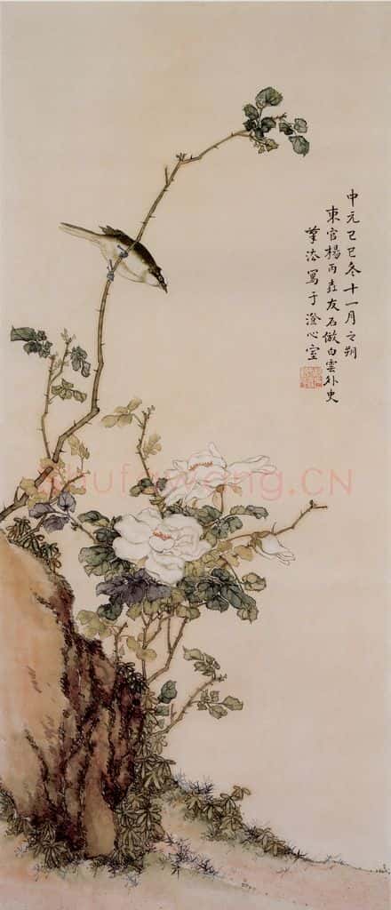 杨丙垚《花鸟图轴》书画作品