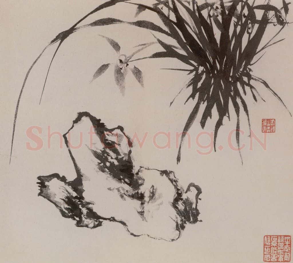 张敬修《兰花图册页》书画作品