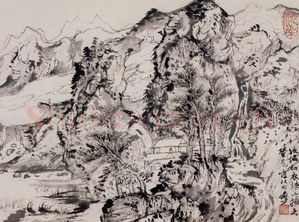 约1957年 陆俨少 杜甫诗意册 书画作品