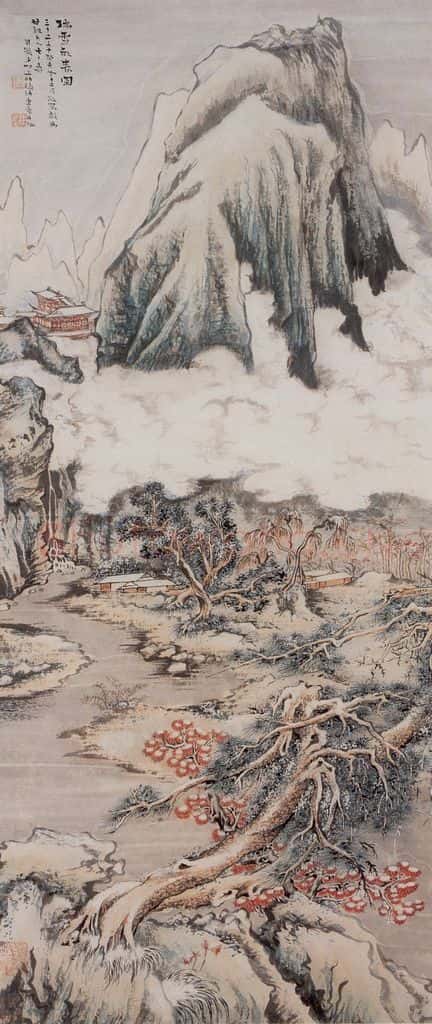 1942年 陆俨少 瑞雪启春图 书画作品