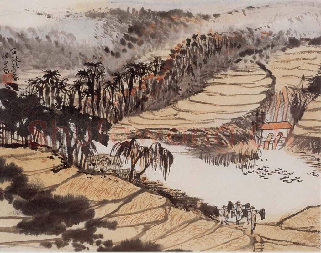 1965年 陆俨少《河山小景册》书画作品