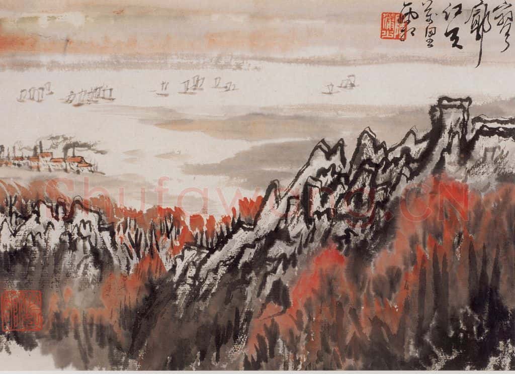 1965年 陆俨少《河山小景册》书画作品