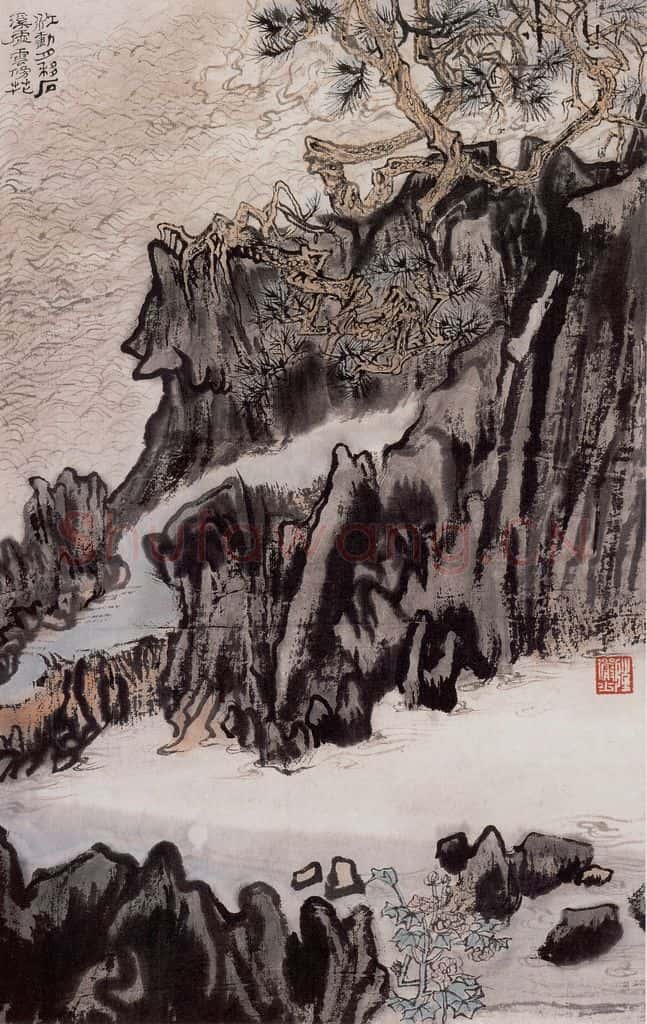 20世纪60年代 陆俨少《杜甫诗意图百开册》书画作品