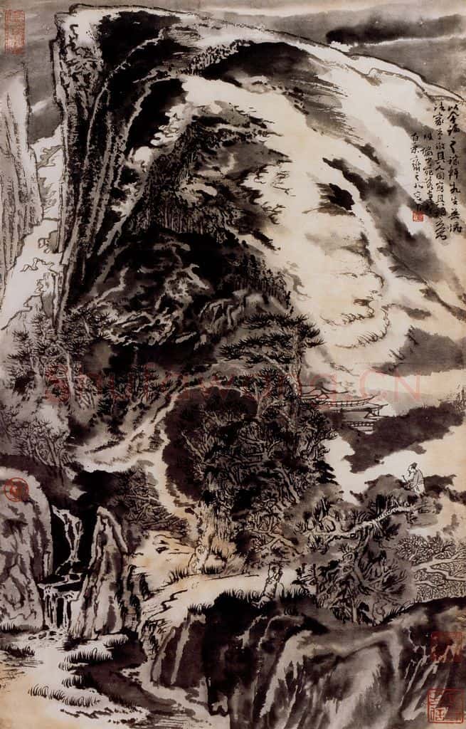 约20世纪70年代 陆俨少 辛弃疾词意图 书画作品