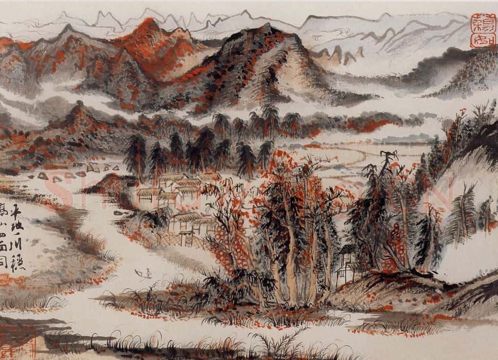 1966年 陆俨少 杜甫诗意册 书画作品