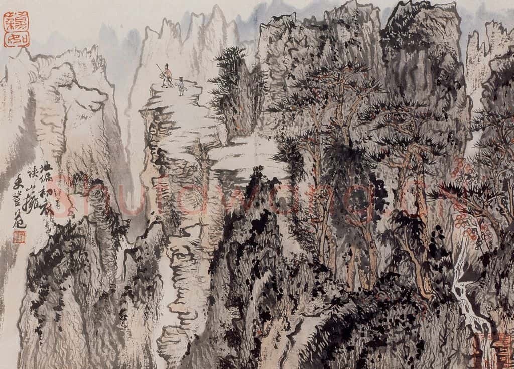 1966年 陆俨少 杜甫诗意册 书画作品