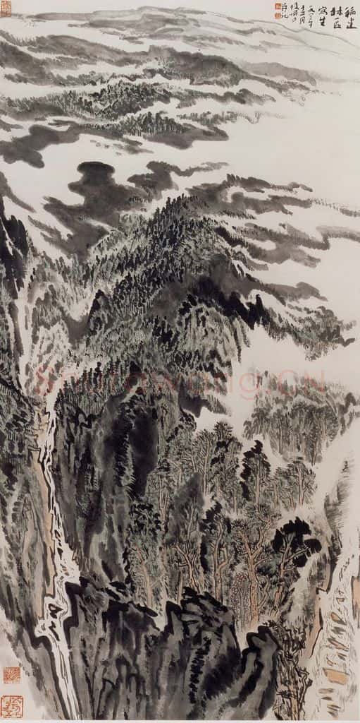 1983年 陆俨少 福建林区 书画作品