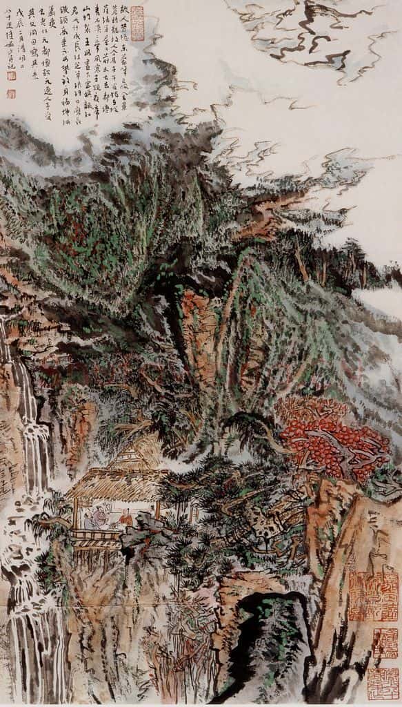 1988年 陆俨少 东萌隐居图 书画作品
