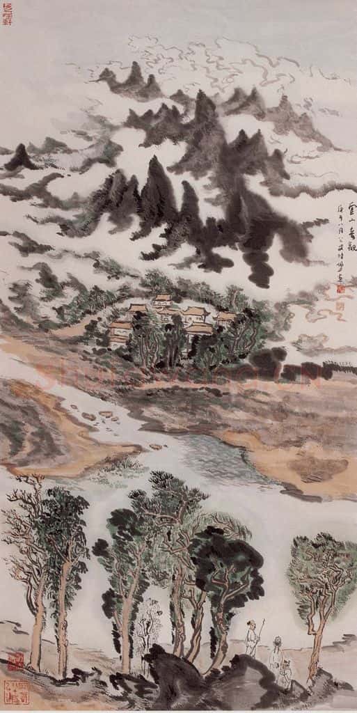 1990年 陆俨少 云山奇观 书画作品