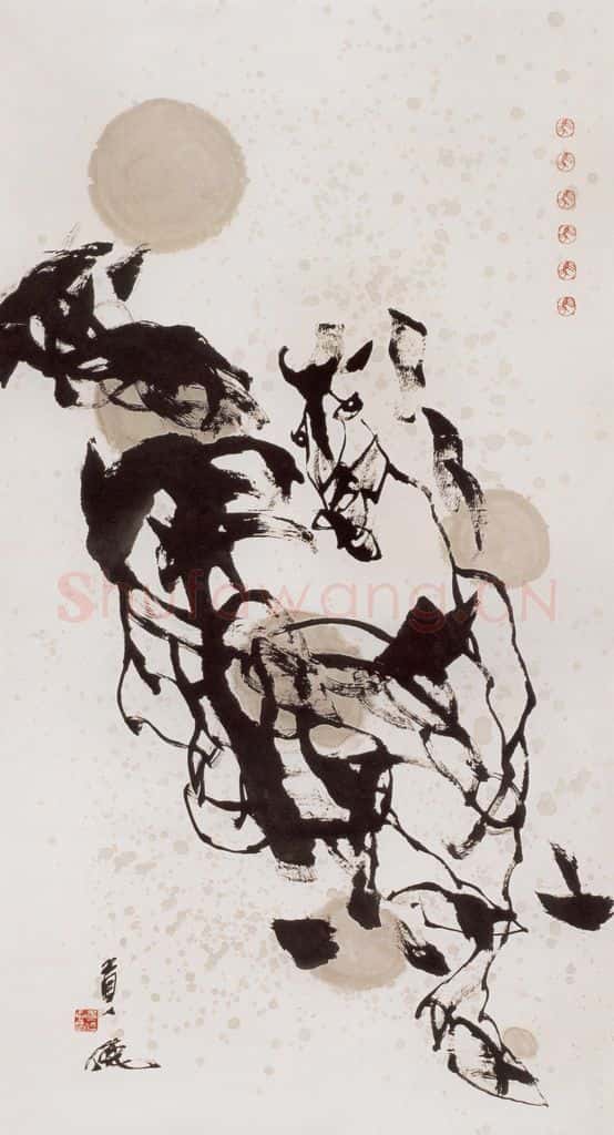 2002年 赵贵德《望春回》书画作品
