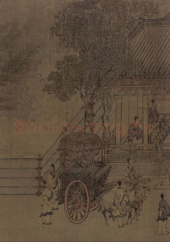 宋 马和之《小雅南有嘉鱼篇书画图》书画作品