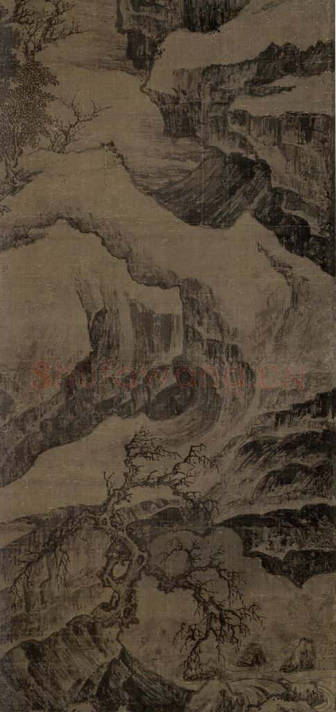 宋 朱锐《盤车图》书画作品