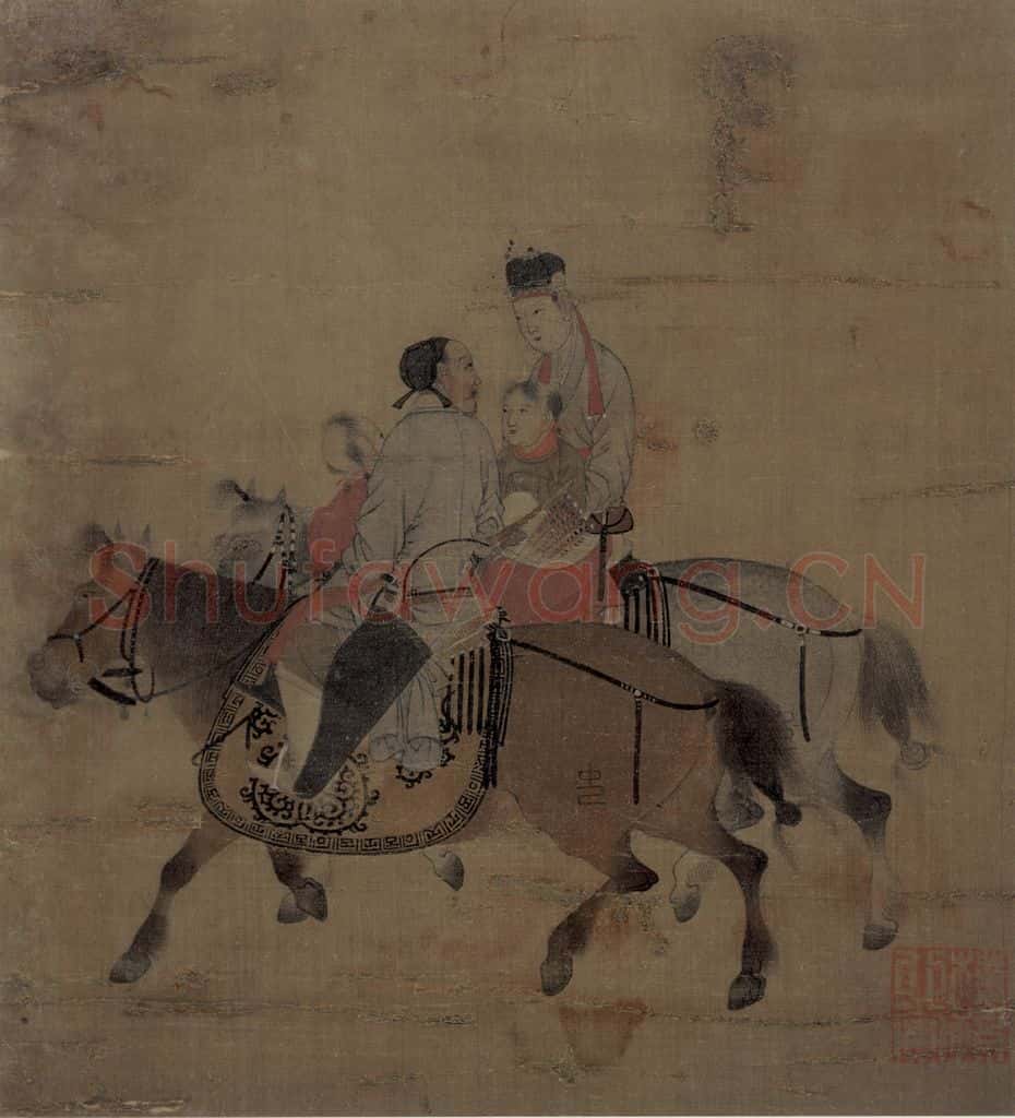 宋 佚名《文姬图》书画作品