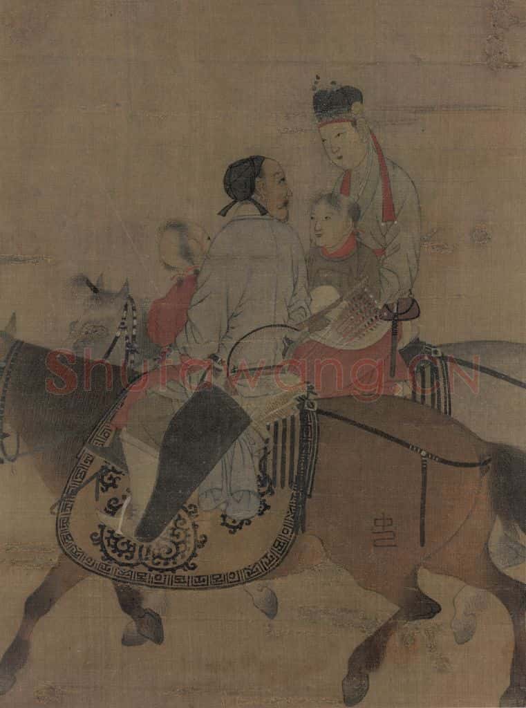 宋 佚名《文姬图》书画作品