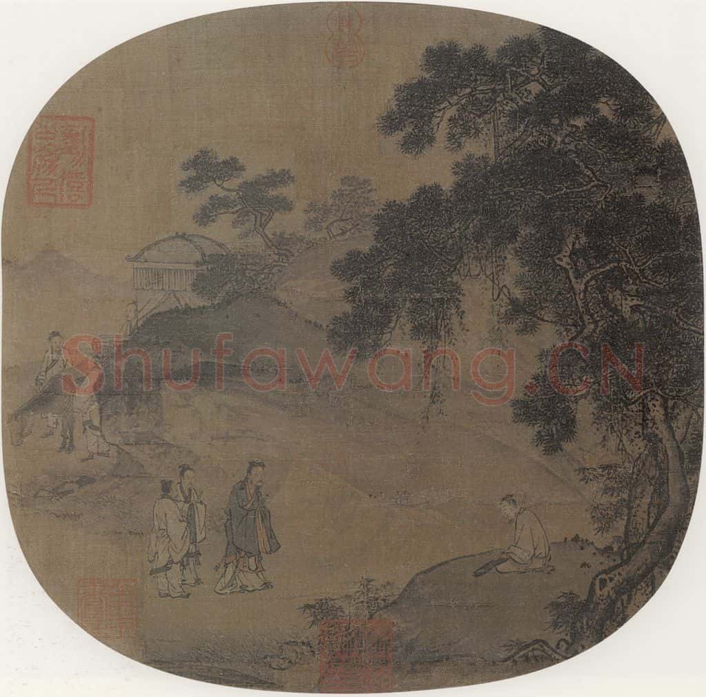 宋 佚名《孔子见荣启期图》书画作品