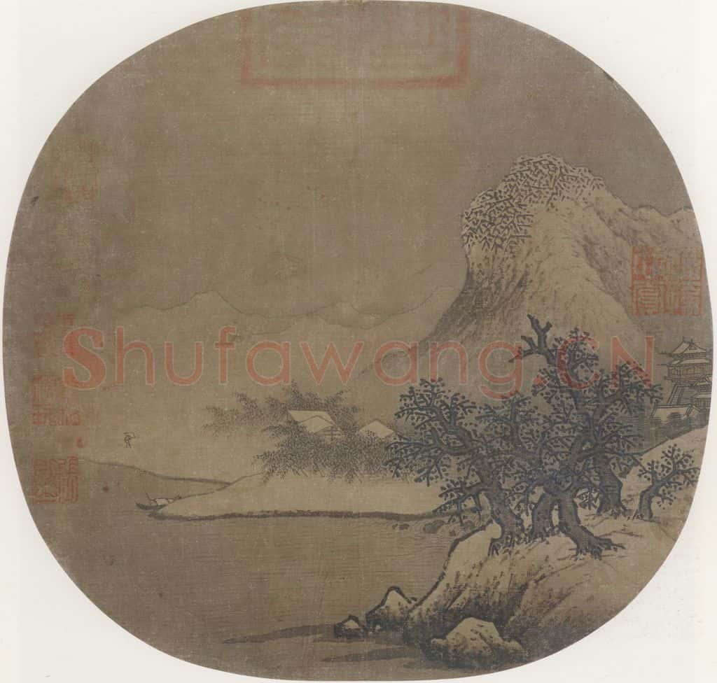 宋 佚名《雪山萧寺图》书画作品