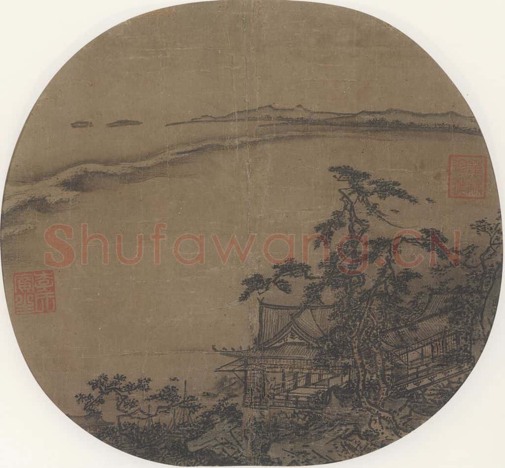 宋 佚名《观潮图》书画作品