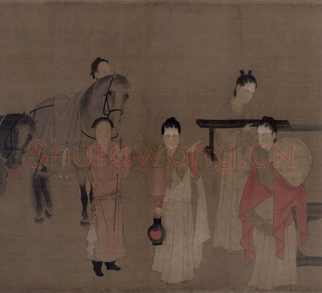 宋 佚名《北齐校书图》书画作品