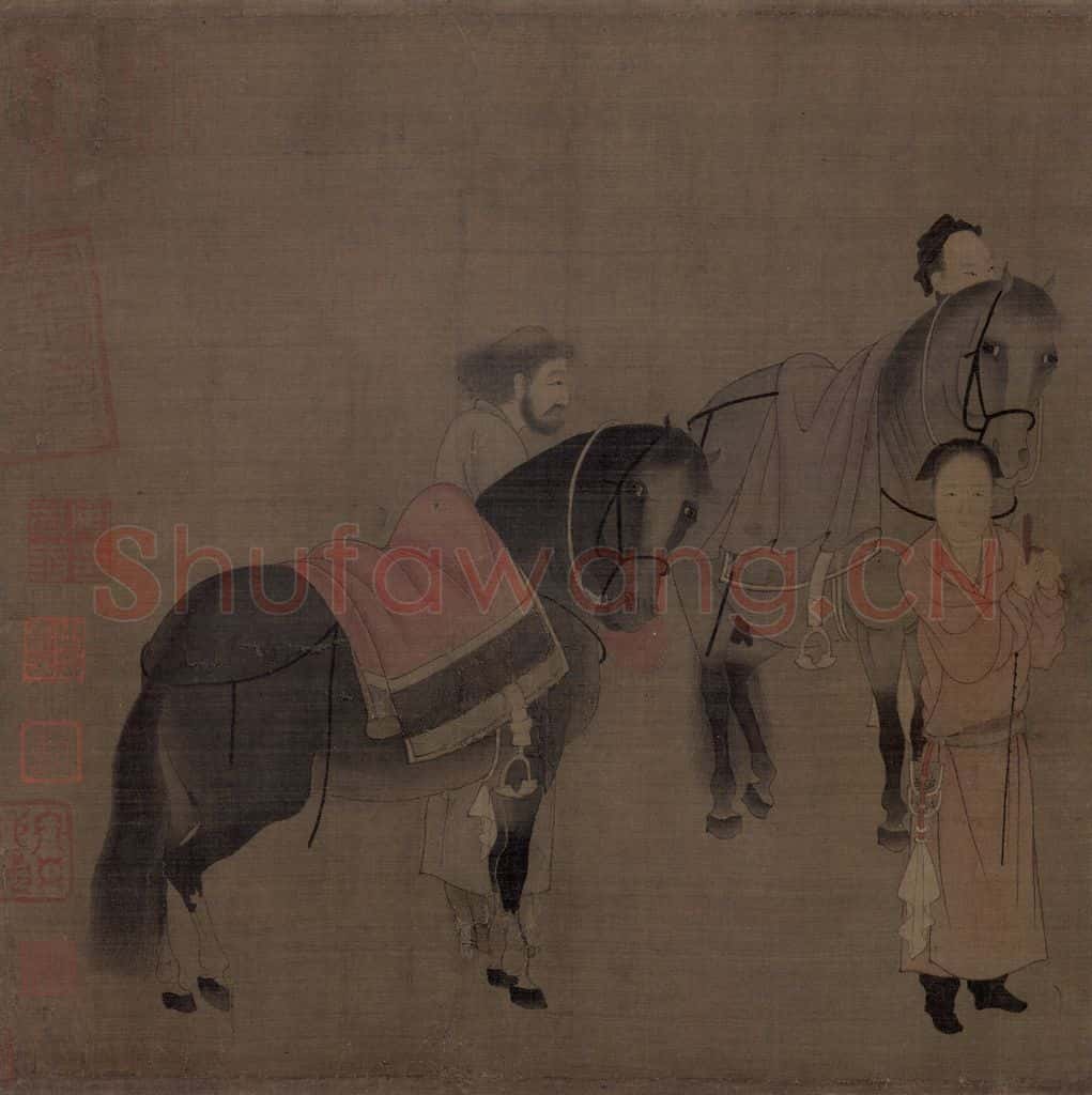 宋 佚名《北齐校书图》书画作品