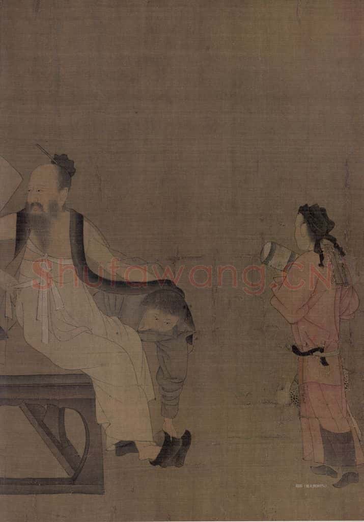 宋 佚名《北齐校书图》书画作品