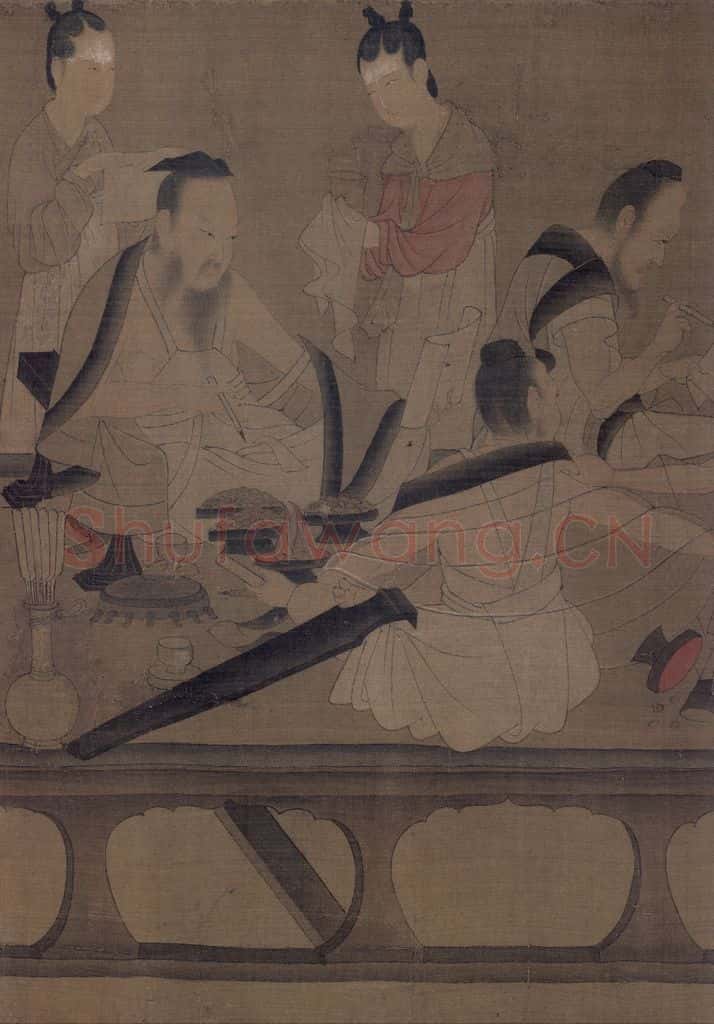 宋 佚名《北齐校书图》书画作品