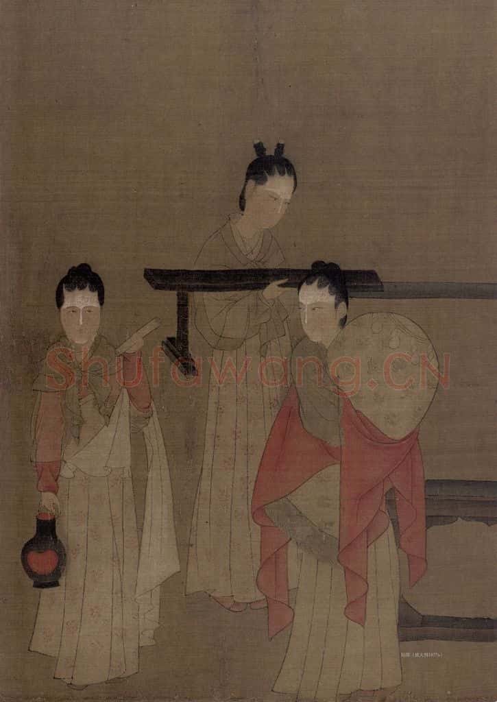 宋 佚名《北齐校书图》书画作品