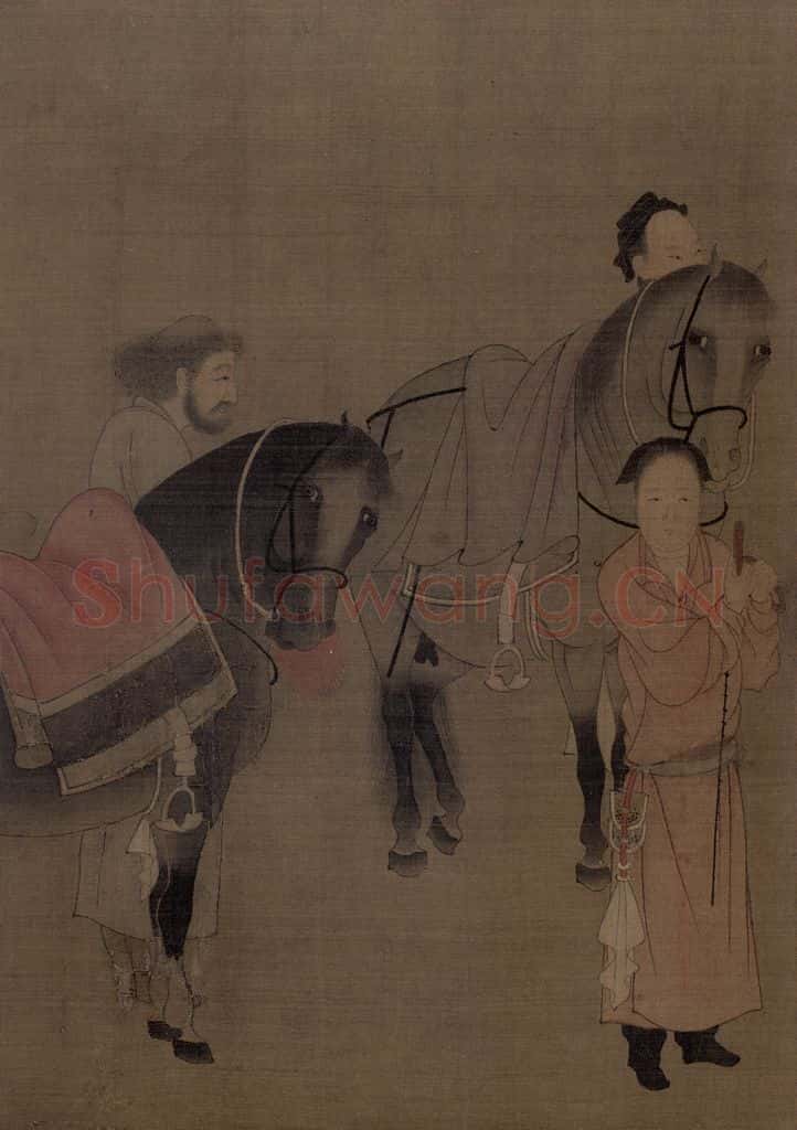 宋 佚名《北齐校书图》书画作品