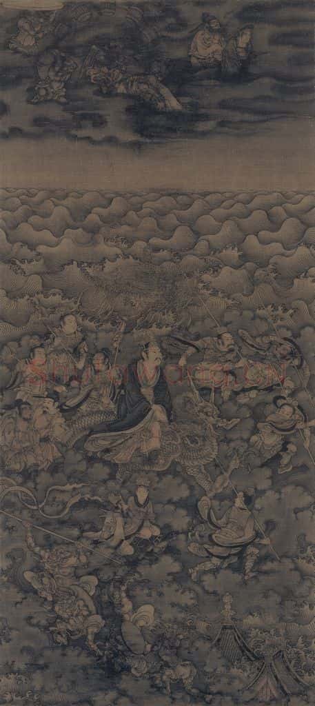 宋 佚名《三关图:水官》书画作品