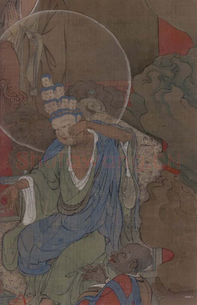 宋 周季常《五百罗汉图:应身观音》书画作品