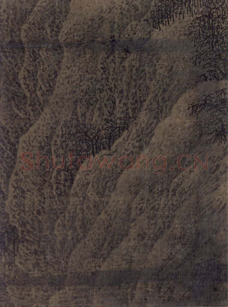 宋 范宽《雪山楼阁图》书画作品