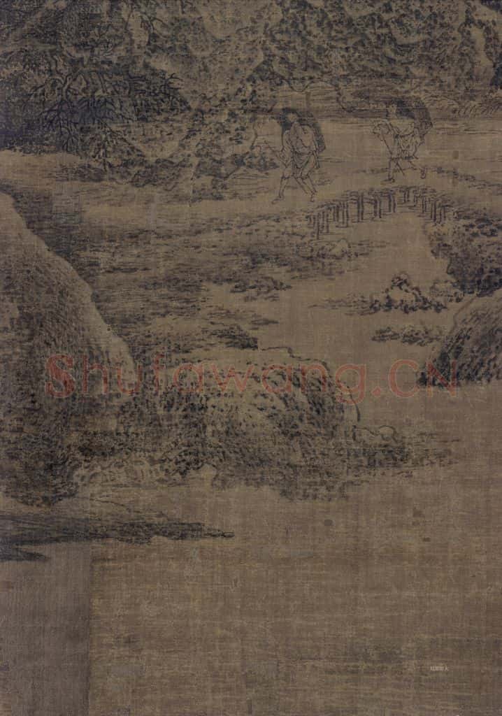 宋 范宽《雪山楼阁图》书画作品