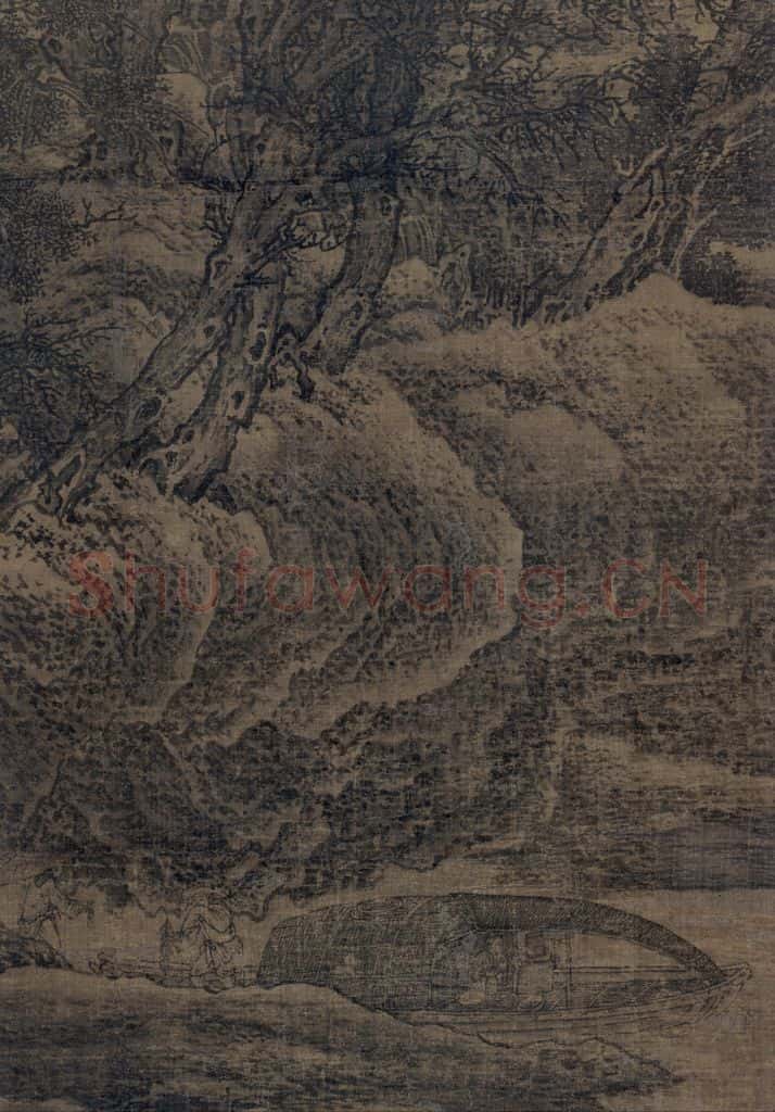 宋 范宽《雪山楼阁图》书画作品
