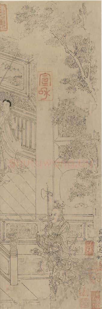 宋 佚名《道子墨宝:诸神朝谒图》书画作品