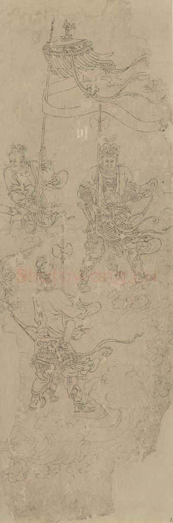 宋 佚名《道子墨宝:诸神朝谒图》书画作品