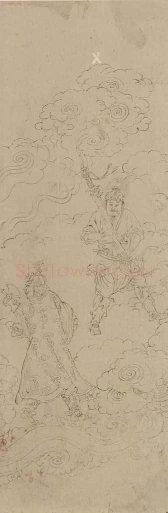 宋 佚名《道子墨宝：诸神朝谒图》书画作品