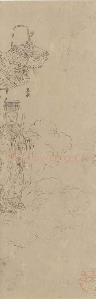 宋 佚名《道子墨宝：诸神朝谒图》书画作品