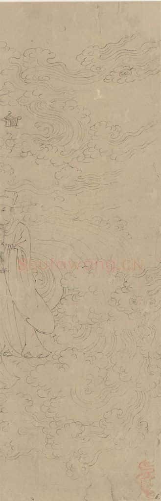 宋 佚名《道子墨宝：诸神朝谒图》书画作品