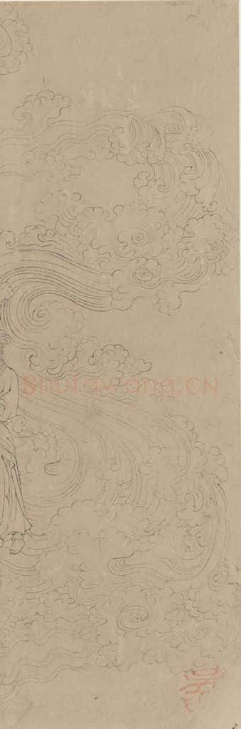 宋 佚名《道子墨宝:诸神朝谒图》书画作品