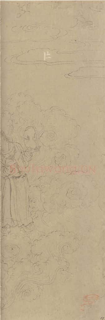 宋 佚名《道子墨宝:诸神朝谒图》书画作品