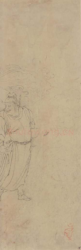 宋 佚名《道子墨宝:诸神朝谒图》书画作品