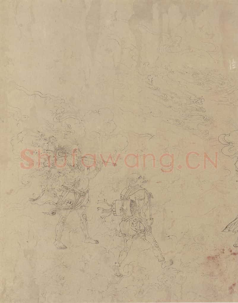 宋 佚名《道子墨宝:诸神朝谒图》书画作品