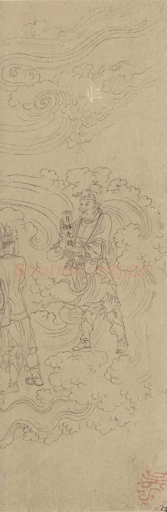 宋 佚名《道子墨宝：诸神朝谒图》书画作品