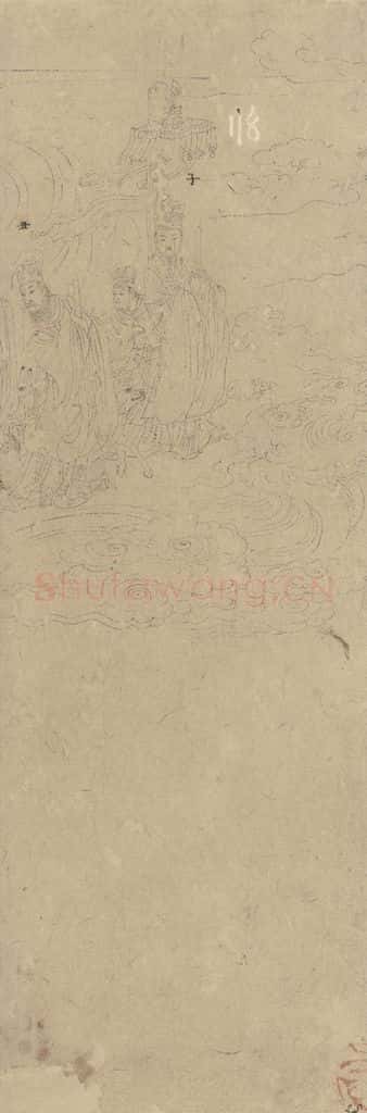 宋 佚名《道子墨宝：诸神朝谒图》书画作品