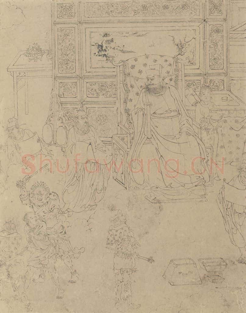 宋 佚名《道子墨宝：地狱变相图》书画作品