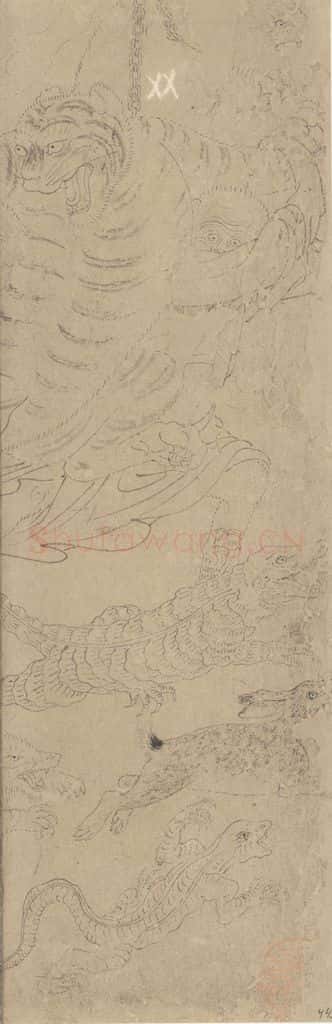 宋 佚名《道子墨宝：搜山图》书画作品